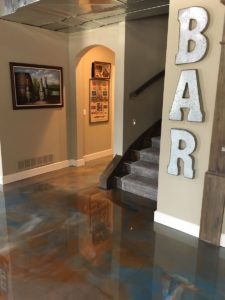 durable basement flooring home bar